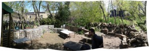 Outdoor eating area at Camley St.